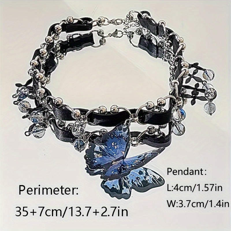 gothic fae butterfly choker