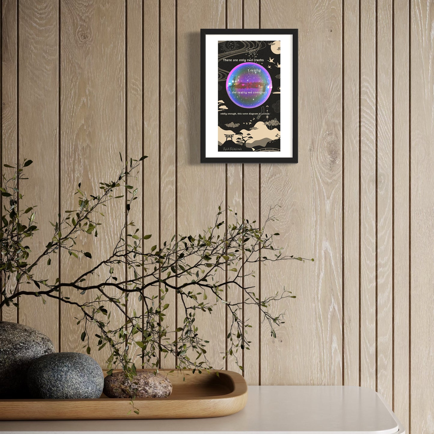 Artist Made Poetry Prints - Cool Toned Liminal Space Aesthetic Wall Decor Poster - Olive Made