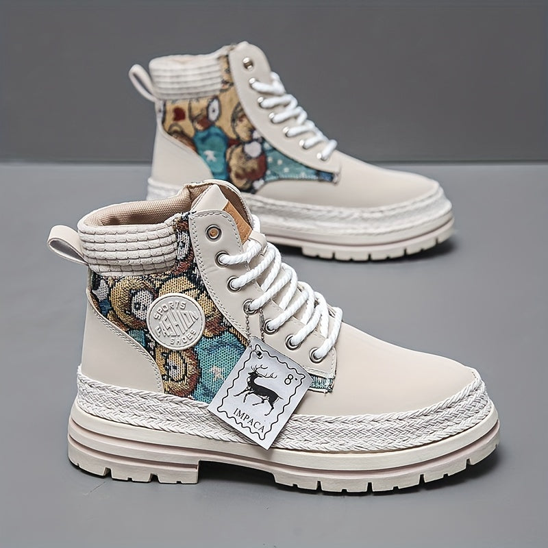 'carried on teddies' bear embroidered boots