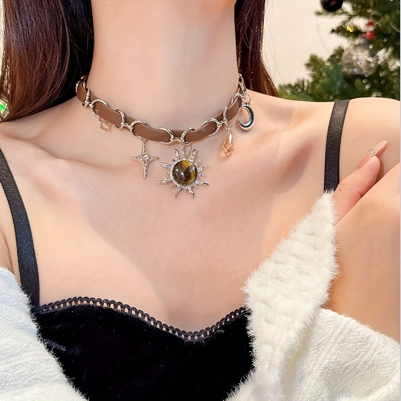 amber honey celestial earth choker