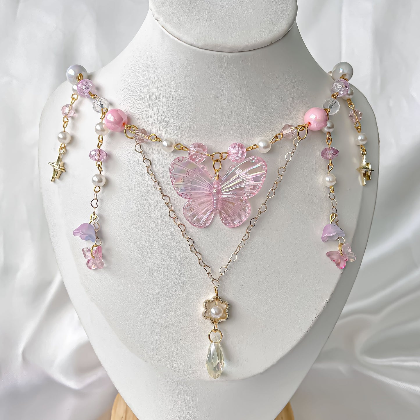 precious petal princess cascading necklace