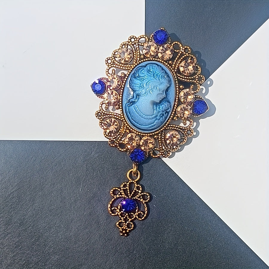 baroque brooch portrait outfit adornment