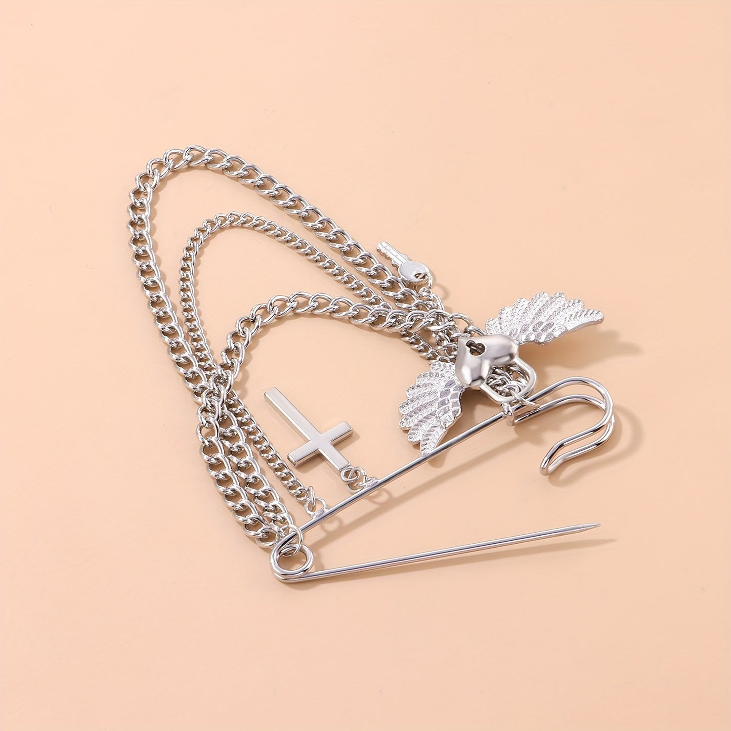 'call me catholic' decorative gothic safety pin