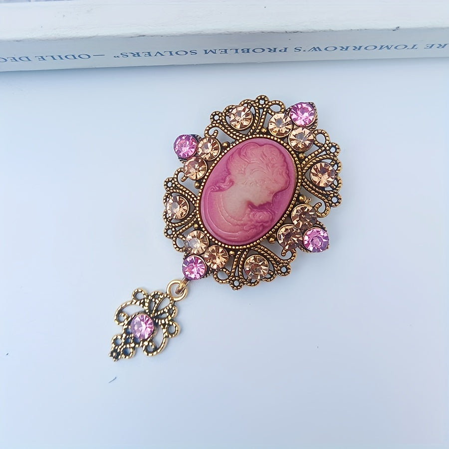 baroque brooch portrait outfit adornment