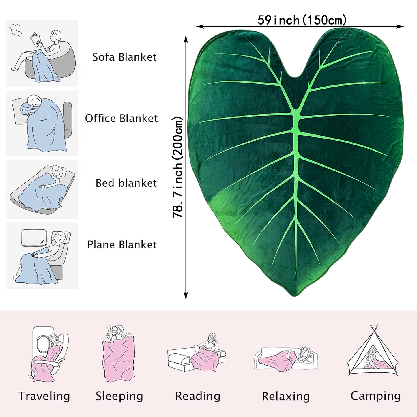 'be with the trees' cozy leaf blanket