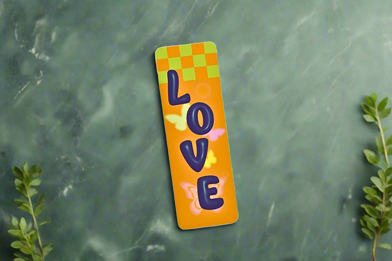 Retro Y2k Neon Sticker Design Bookmark (Double-sided)