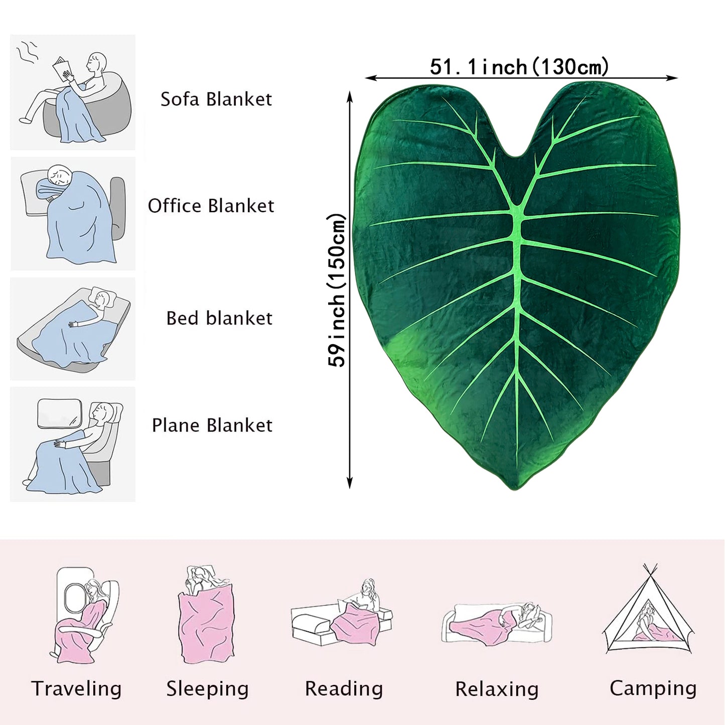 'be with the trees' cozy leaf blanket