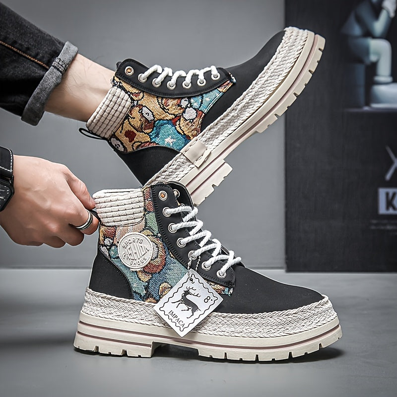 'carried on teddies' bear embroidered boots