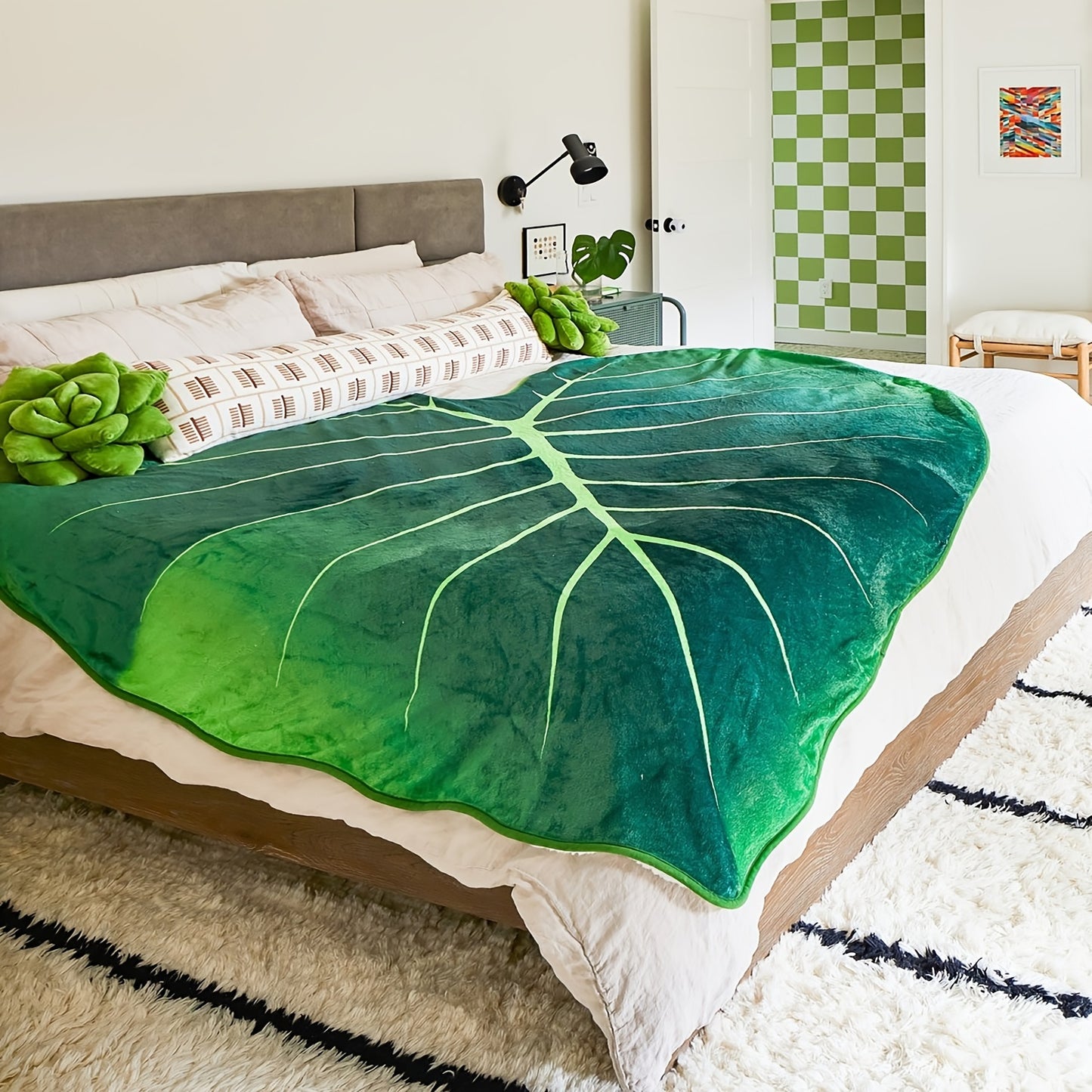 'be with the trees' cozy leaf blanket