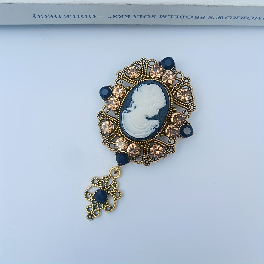 baroque brooch portrait outfit adornment