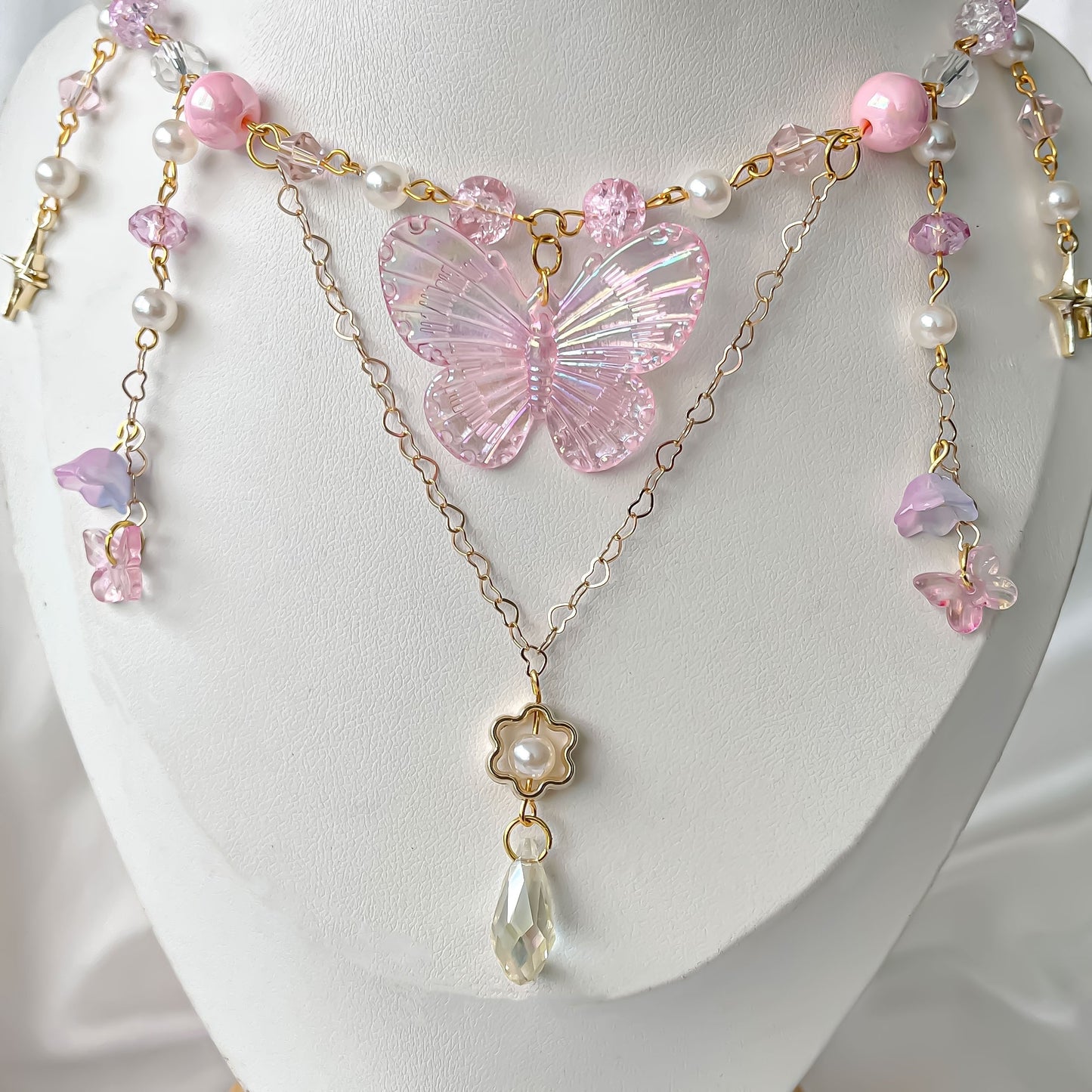 precious petal princess cascading necklace