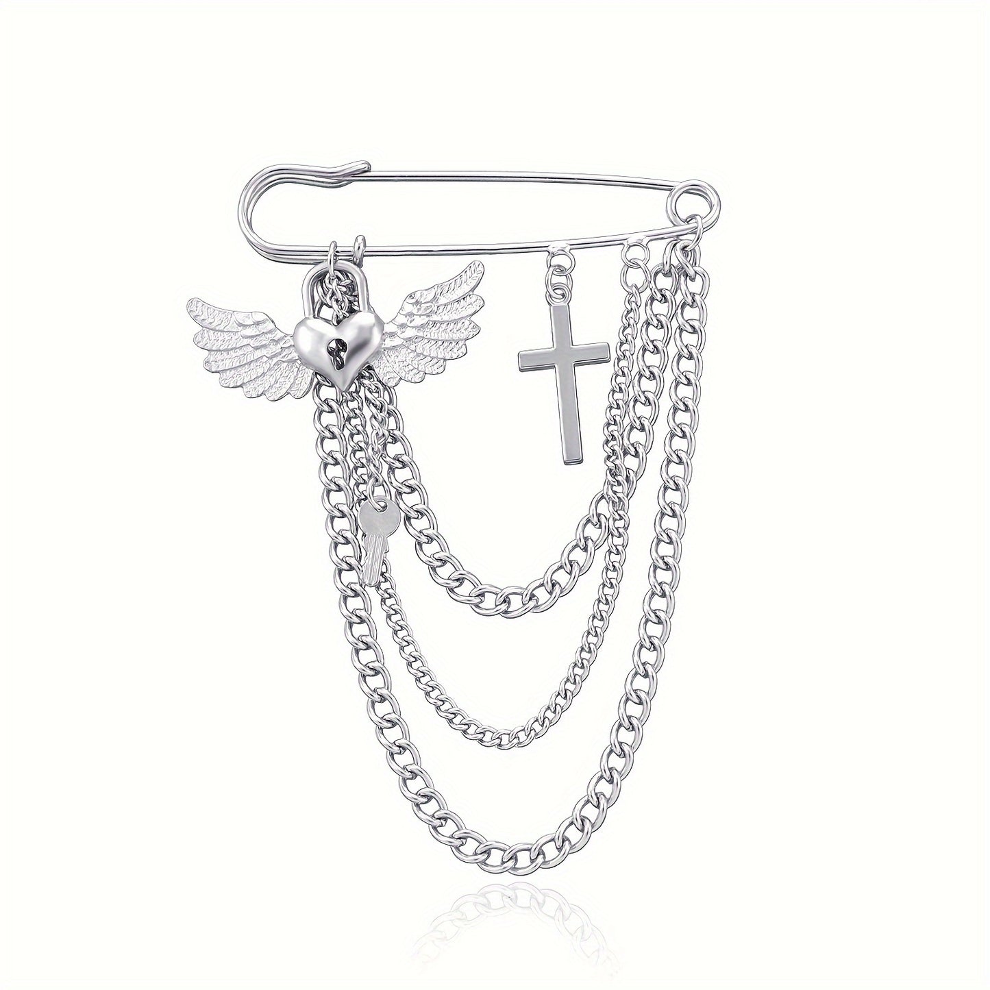 'call me catholic' decorative gothic safety pin