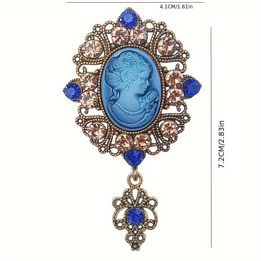 baroque brooch portrait outfit adornment