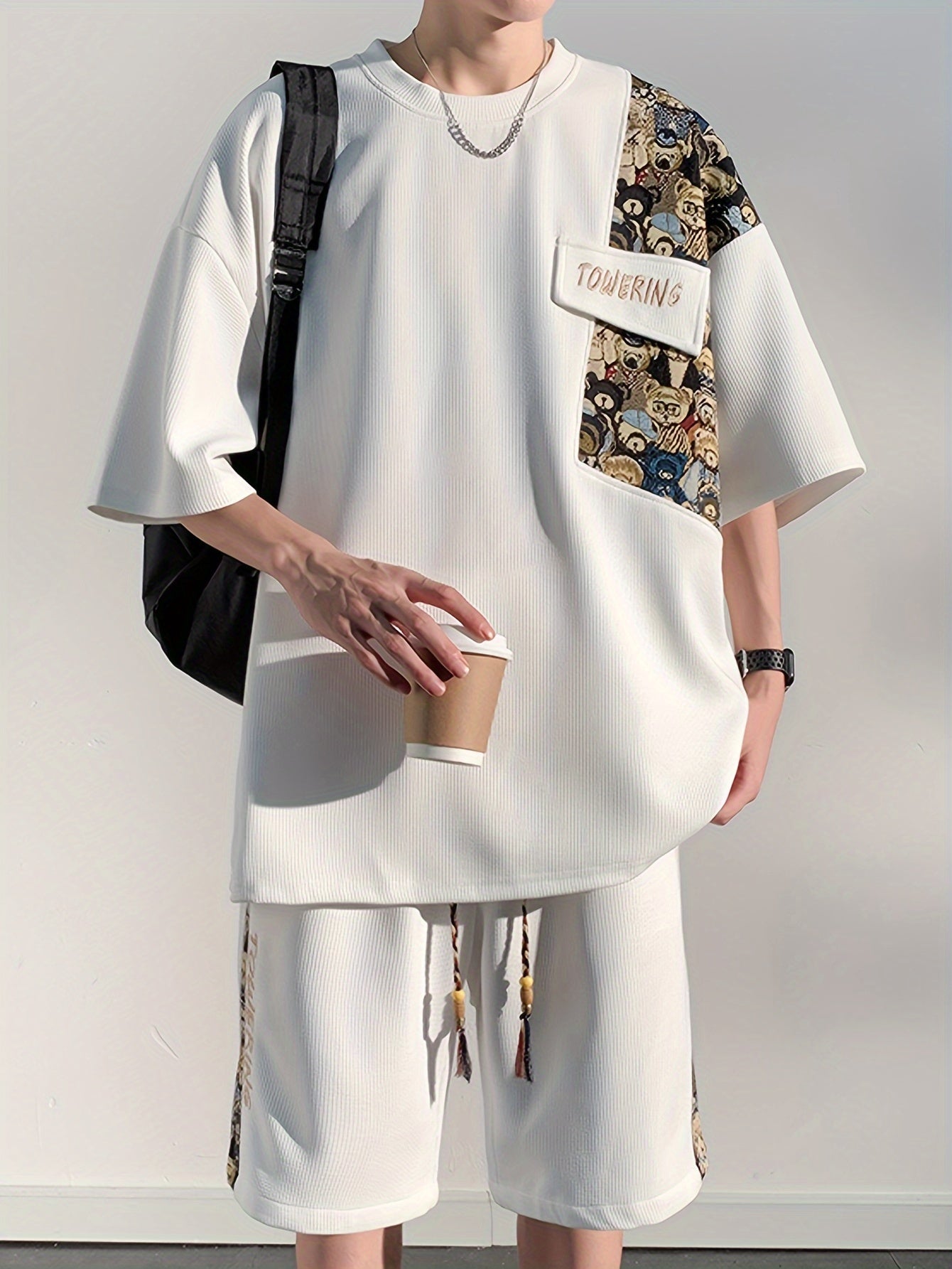 'bringin the bears along' teddy embroidered fit set