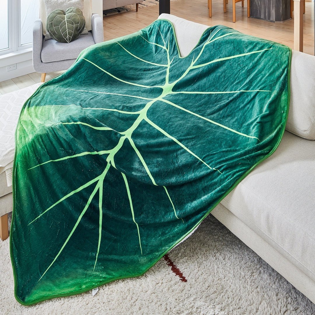 'be with the trees' cozy leaf blanket