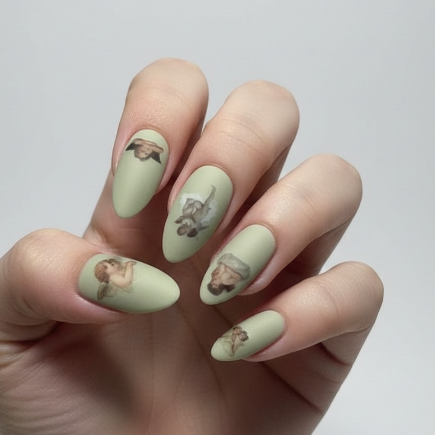 Vintage Angels Matte Press-On Artisan Nails
