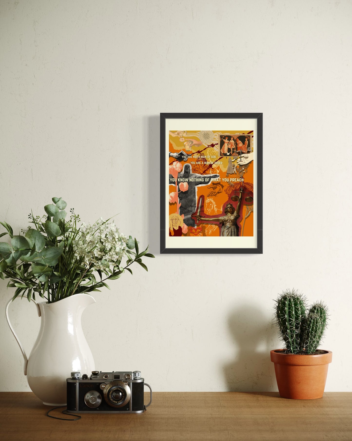 Artist Made Poetry Print - Vintage Beige Decor Print Poster - Olive Made