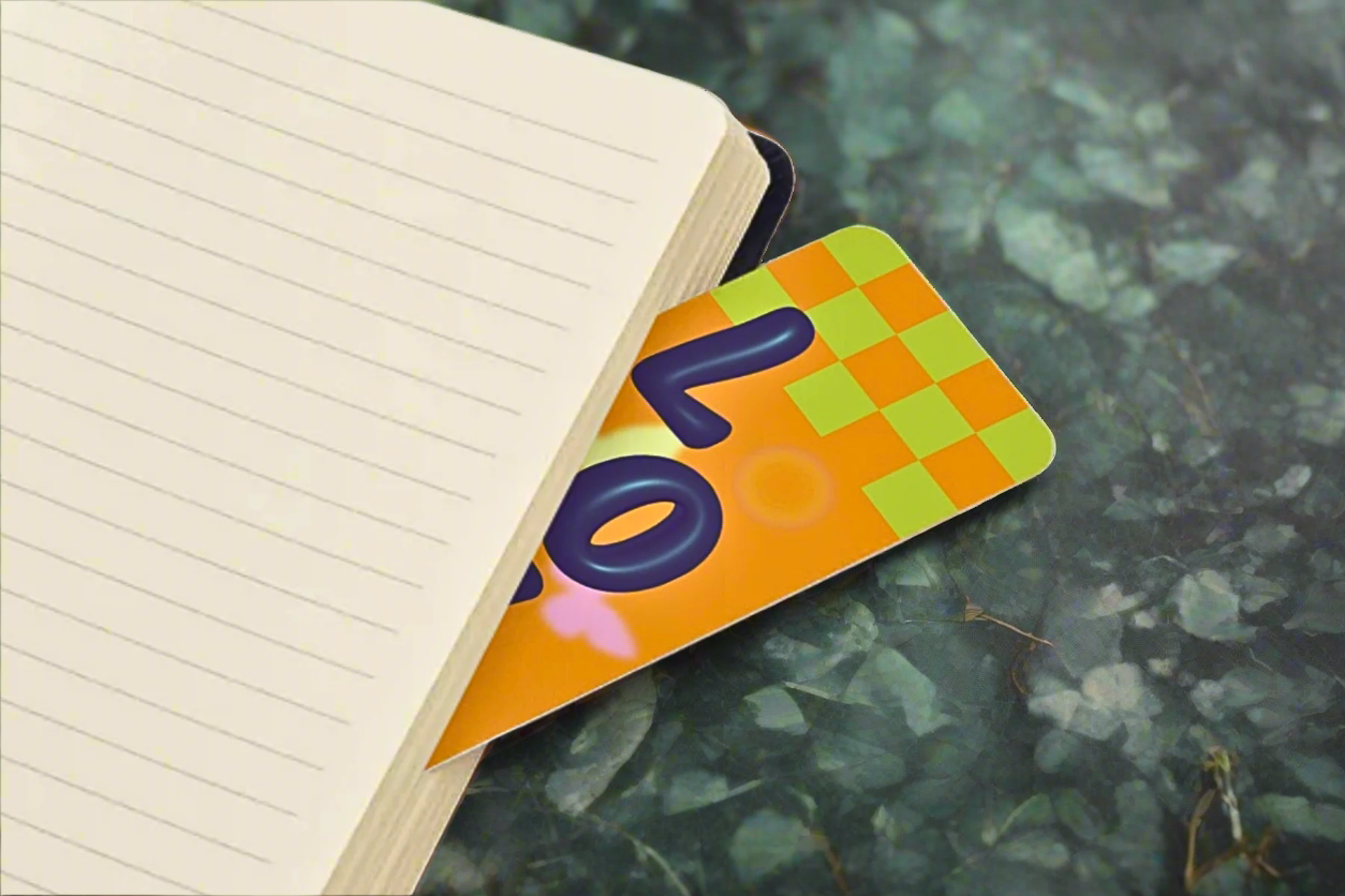 Retro Y2k Neon Sticker Design Bookmark (Double-sided)