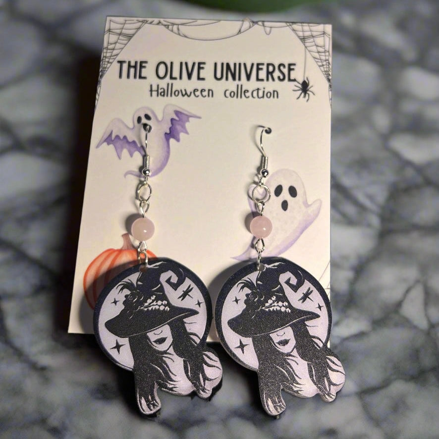 ✨ Rare Enchanted Rose Quartz Witch Earrings ✨