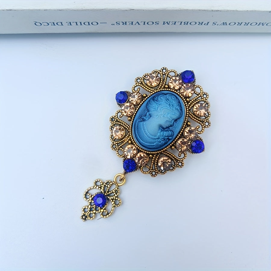 baroque brooch portrait outfit adornment
