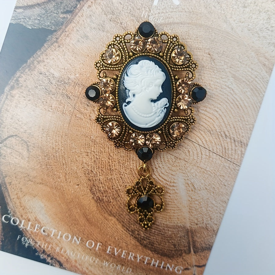 baroque brooch portrait outfit adornment