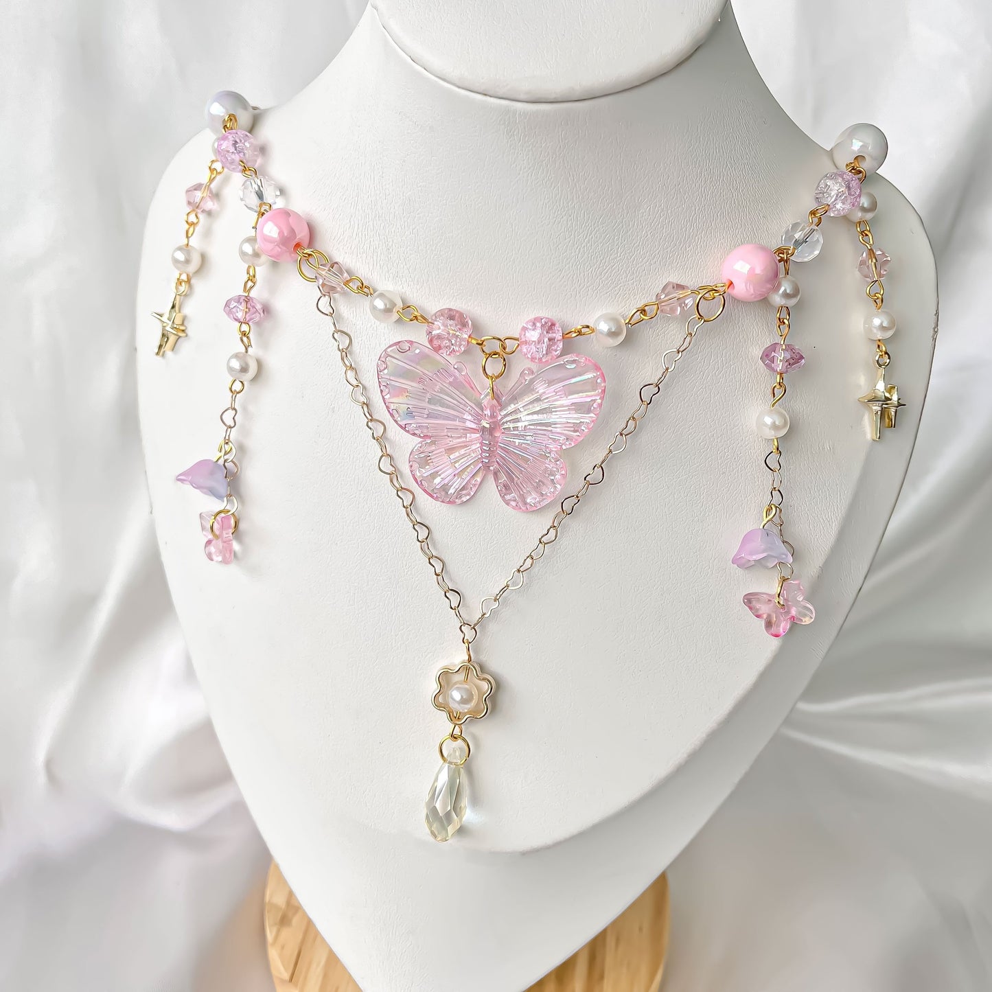 precious petal princess cascading necklace