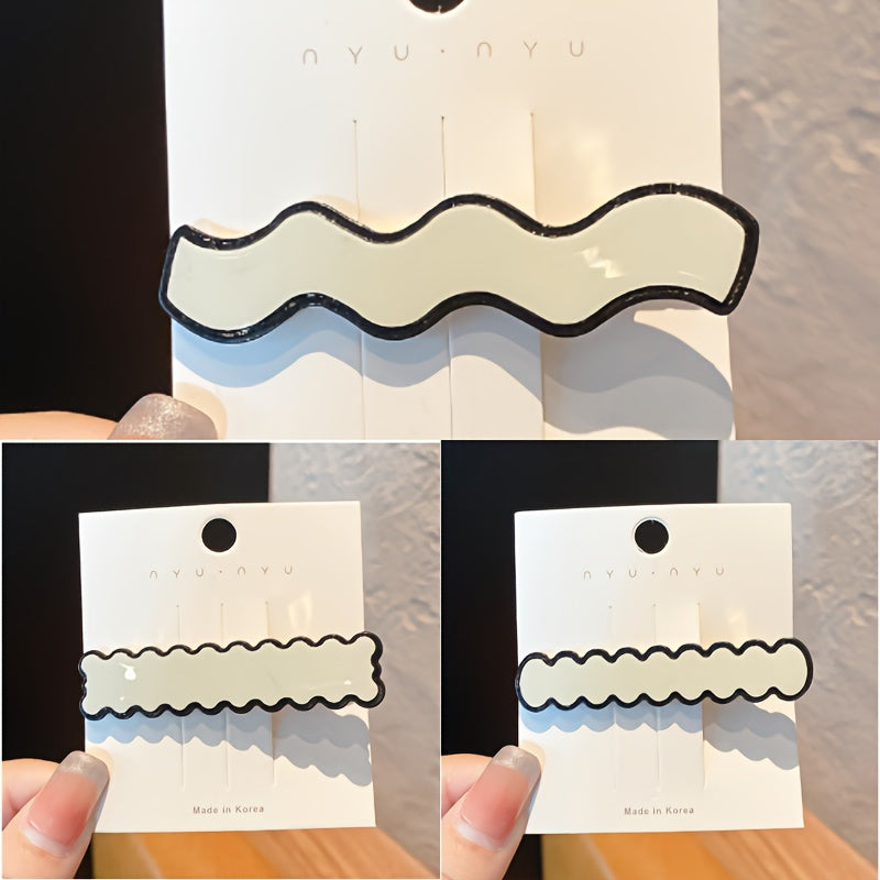 two tone hair adornment clip set