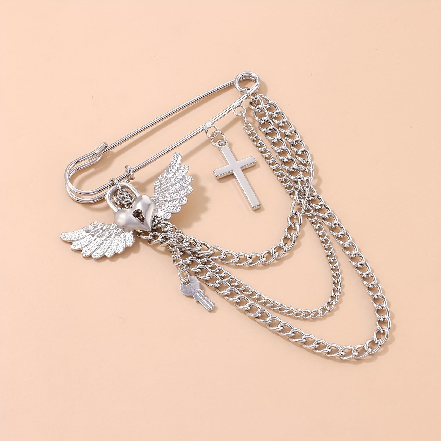 'call me catholic' decorative gothic safety pin