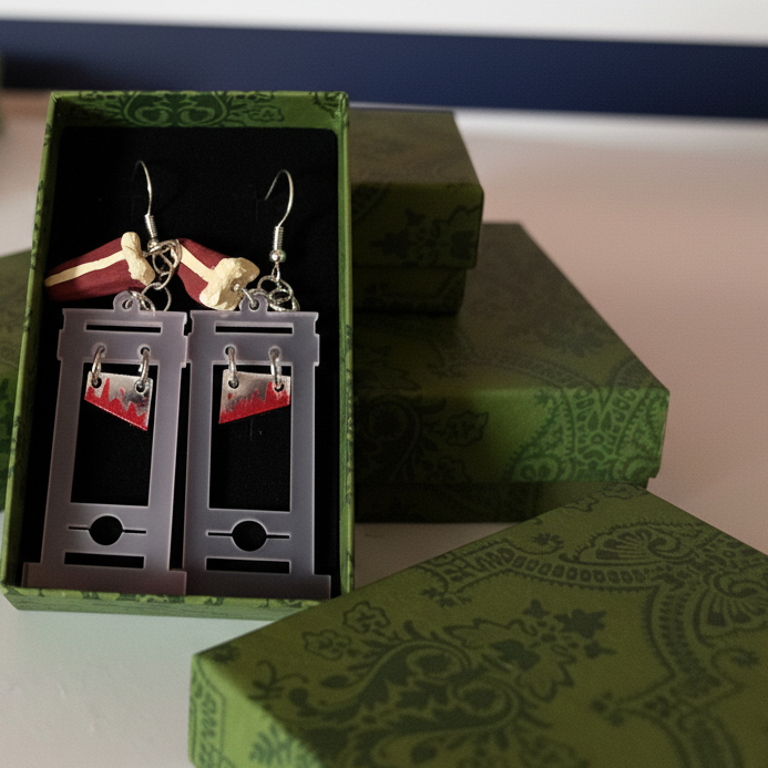 “Let Them Eat Cake” Revolutionary Earrings