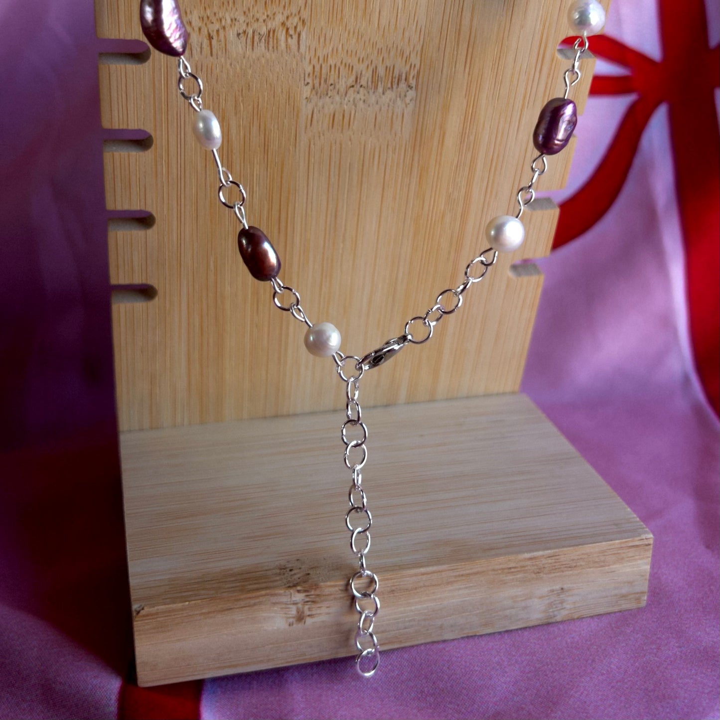 Fairy Deer Pearl Choker Necklace | Purple Peacock Pearl | Y2K Jewelry