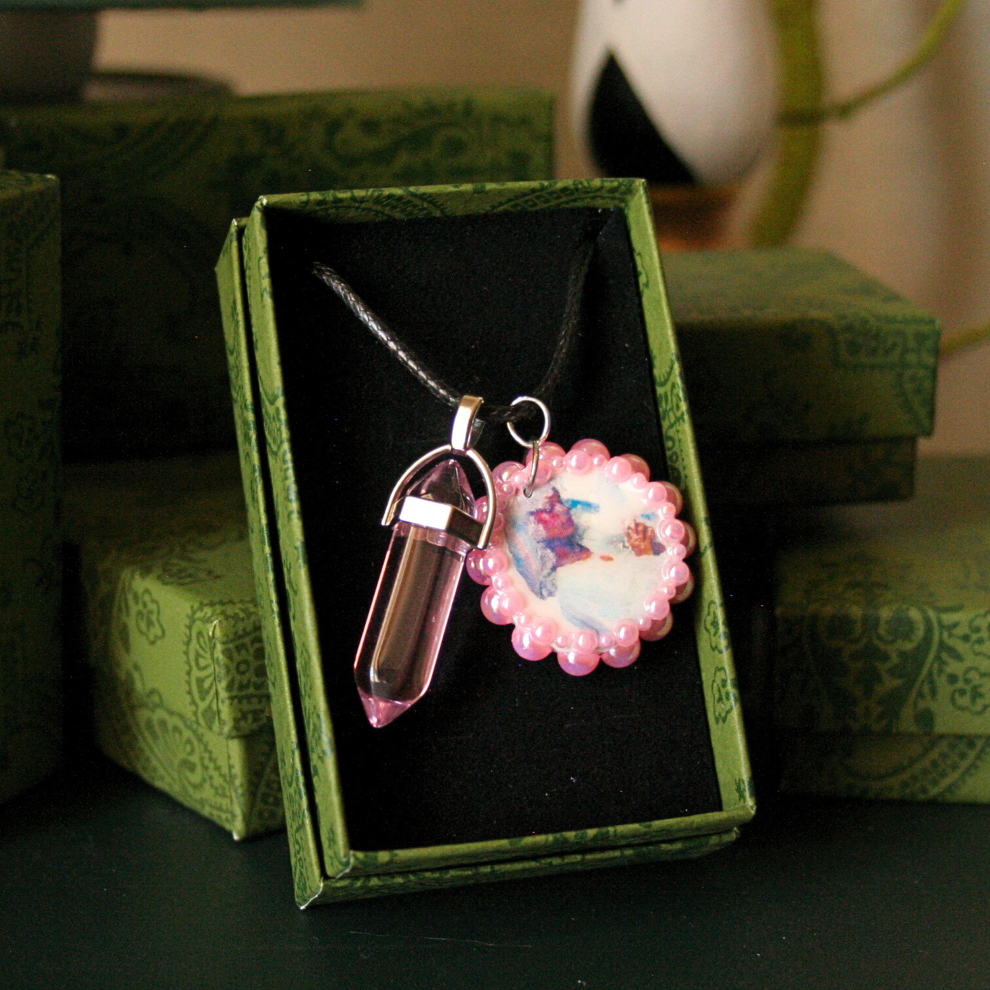 Magical Pearl Charm Necklace — Fairy, Pegasus, Jackalope & Unicorn Charms