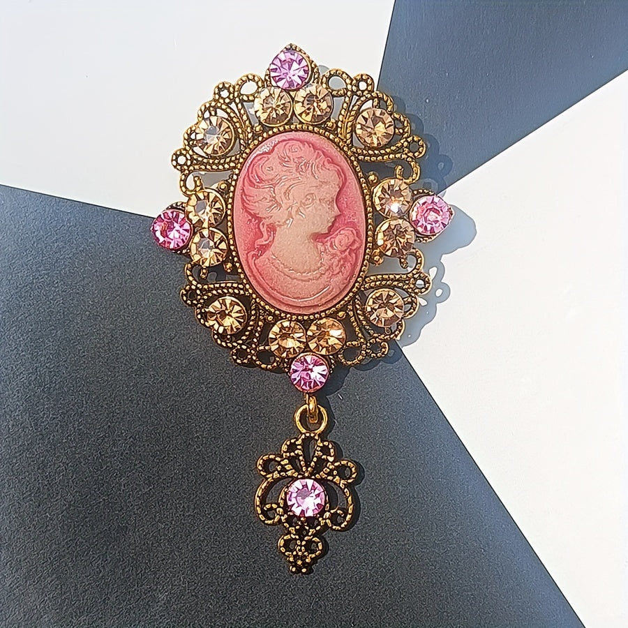 baroque brooch portrait outfit adornment