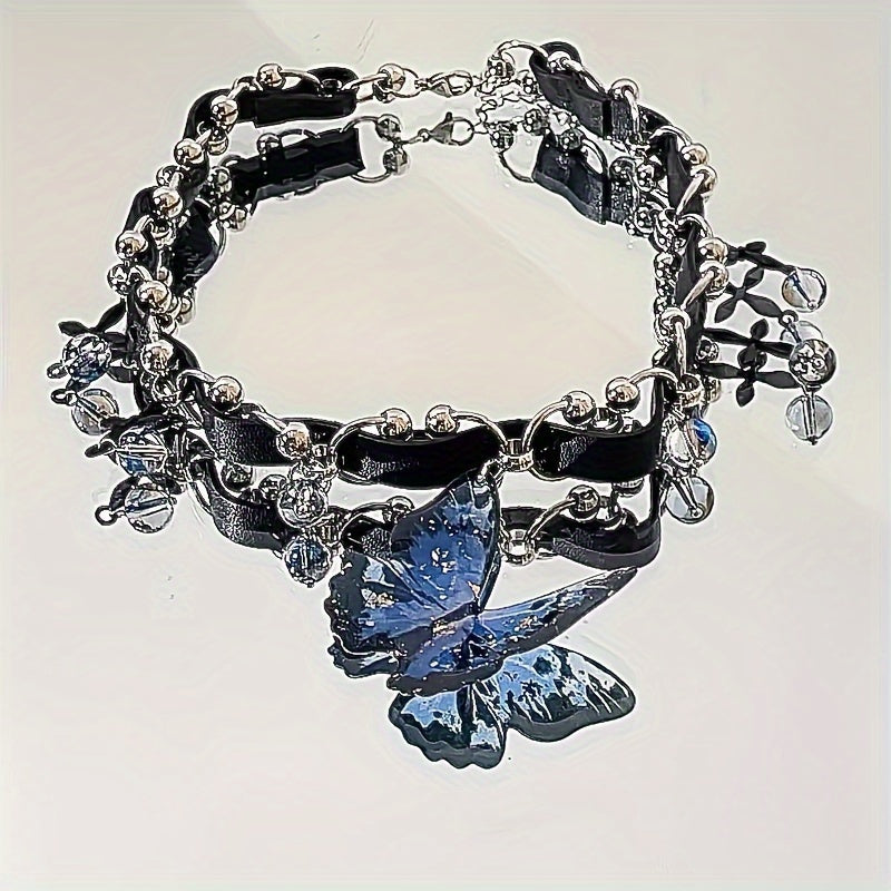 gothic fae butterfly choker
