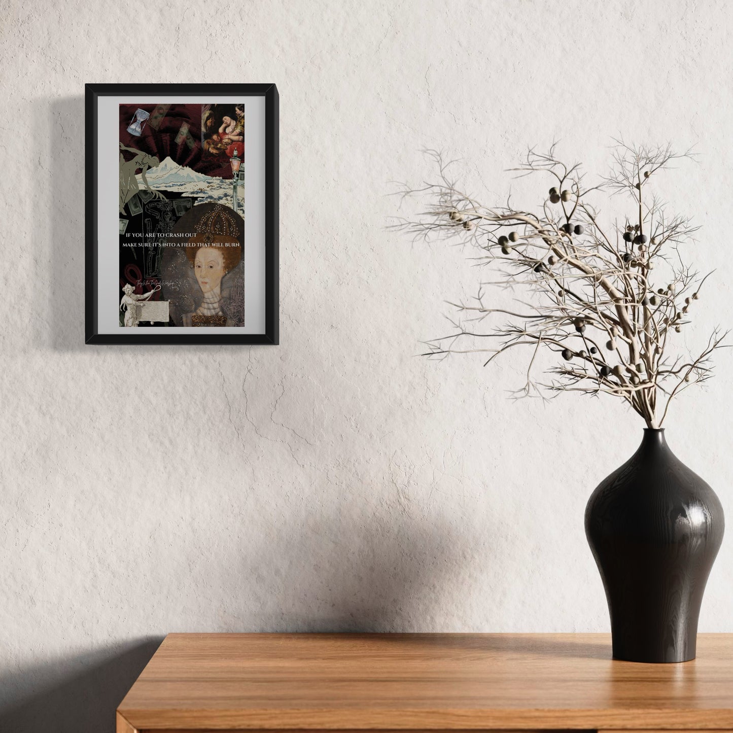 Artist Made Poetry Prints - Retro Dark Academia Vintage Style Poetic Prints - Olive Made