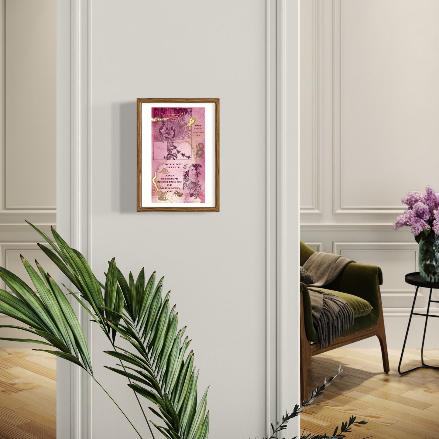 Artist Made Poetry Print - Pastel Pink Paradise Decor Poster - Olive Made