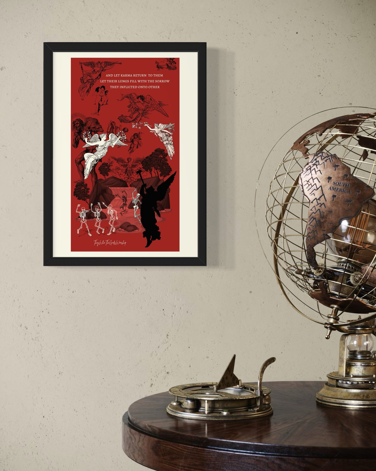 Artist Made Poetry Prints - Retro Dark Academia Vintage Style Poetic Prints - Olive Made
