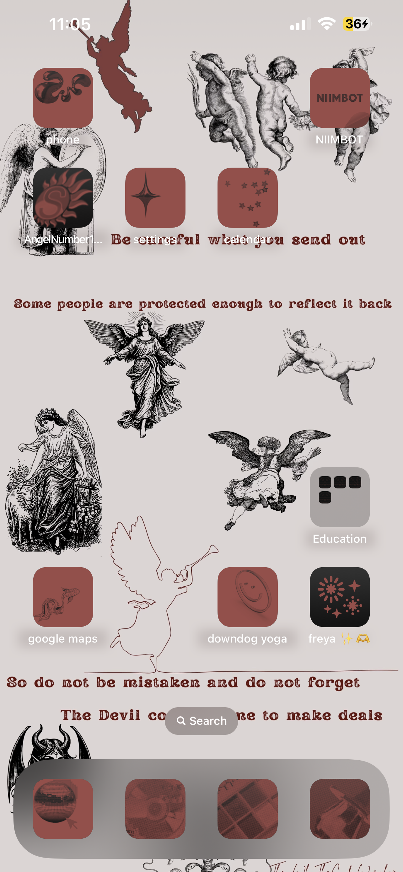 The Devil Comes To Me To Make Deals - Dark Academia Gothic Digital iPhone Lockscreen Wallpaper Poem