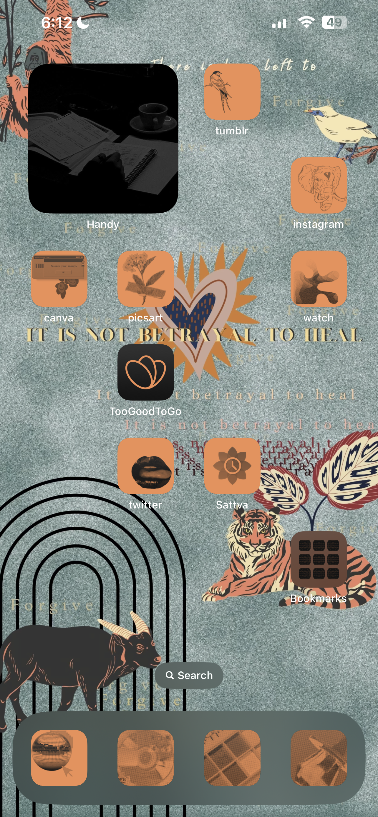 It Is Not Betrayal To Heal Poem - Blissful Nature & Healing Aesthetic Digital iPhone Lockscreen Wallpaper