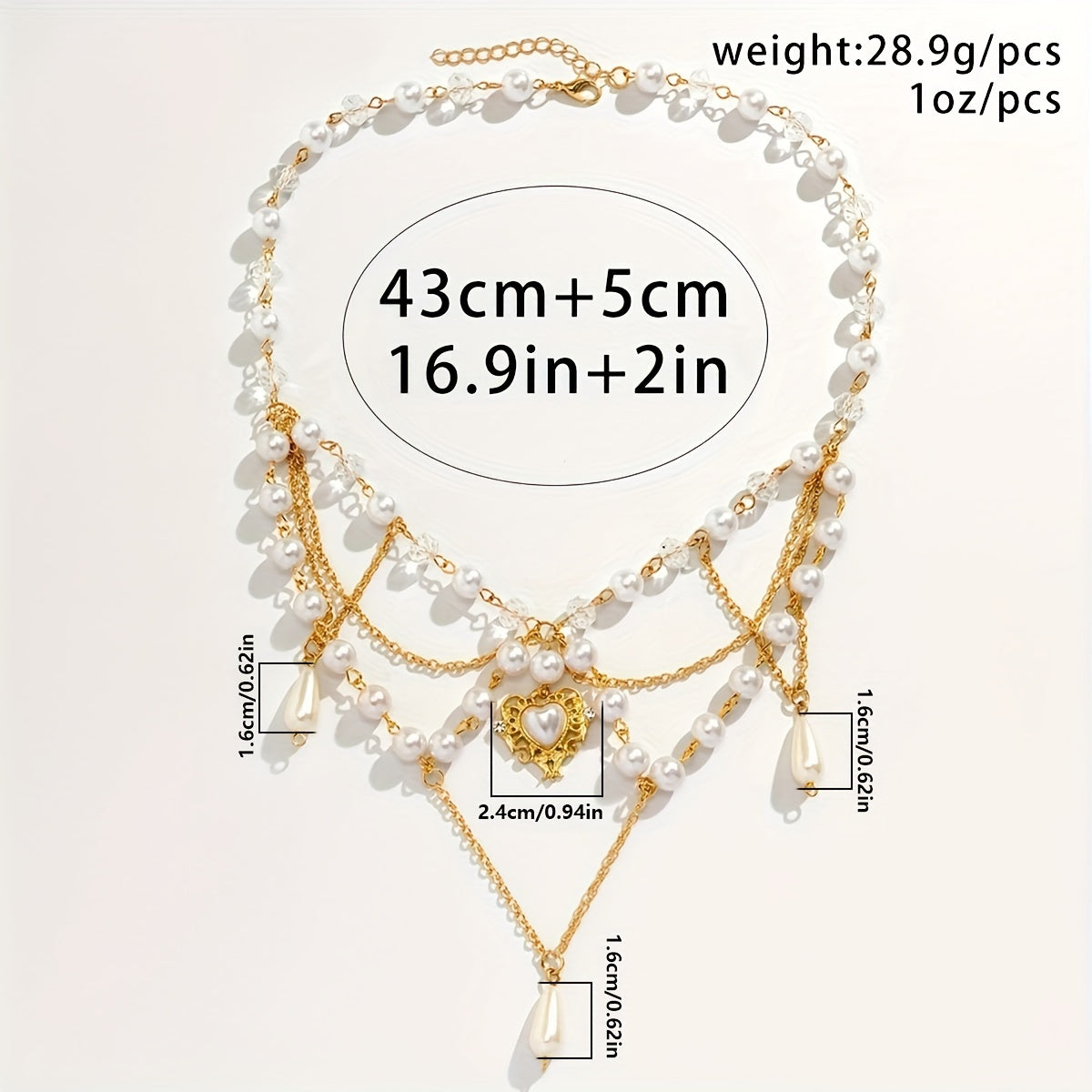 baroque angelic cascading necklace