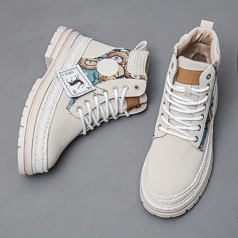 'carried on teddies' bear embroidered boots