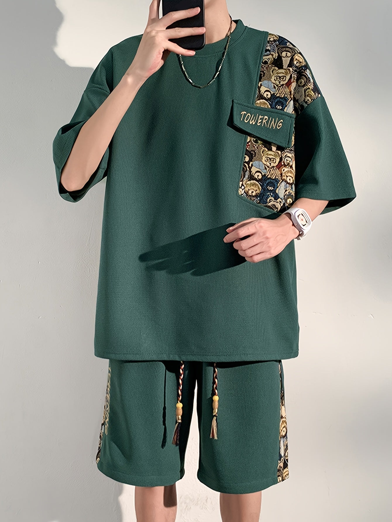 'bringin the bears along' teddy embroidered fit set