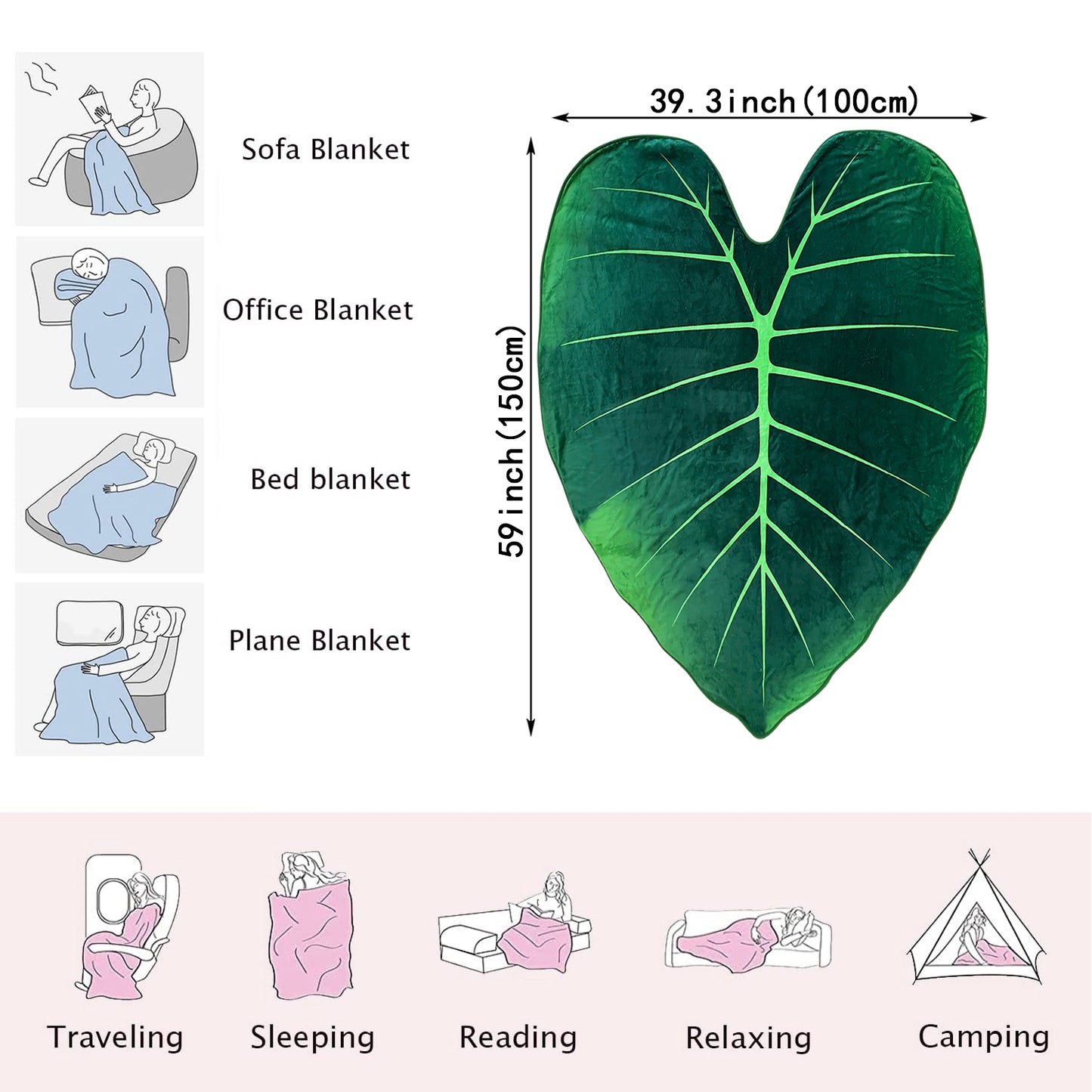 'be with the trees' cozy leaf blanket