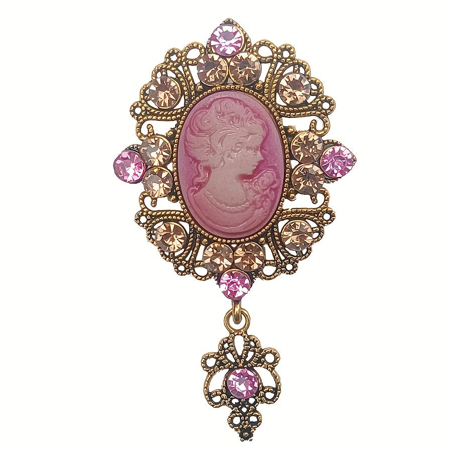baroque brooch portrait outfit adornment