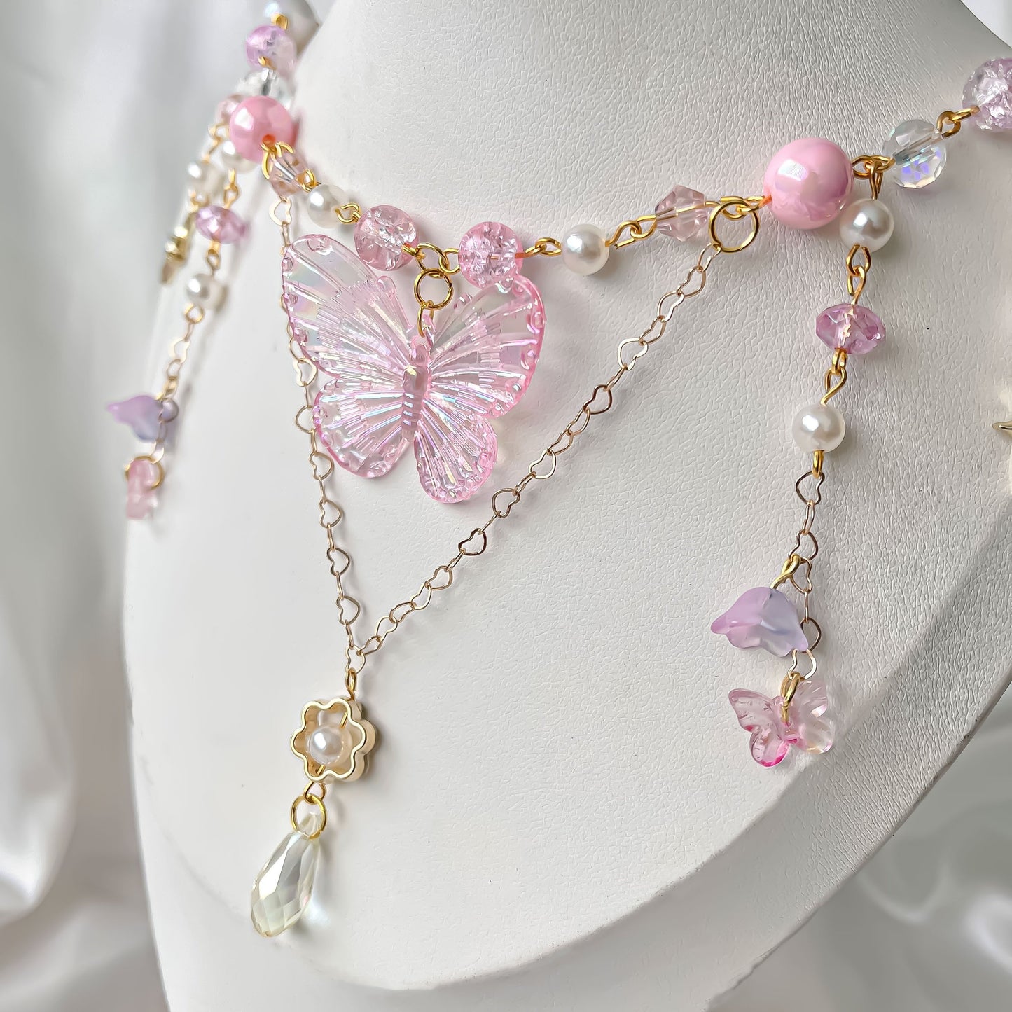 precious petal princess cascading necklace
