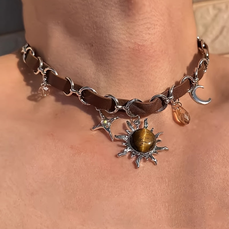 amber honey celestial earth choker