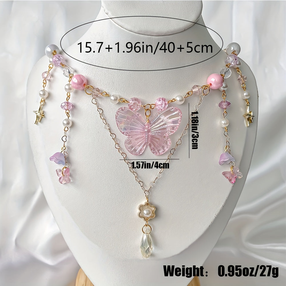 precious petal princess cascading necklace