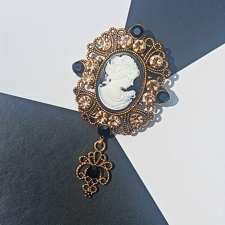 baroque brooch portrait outfit adornment