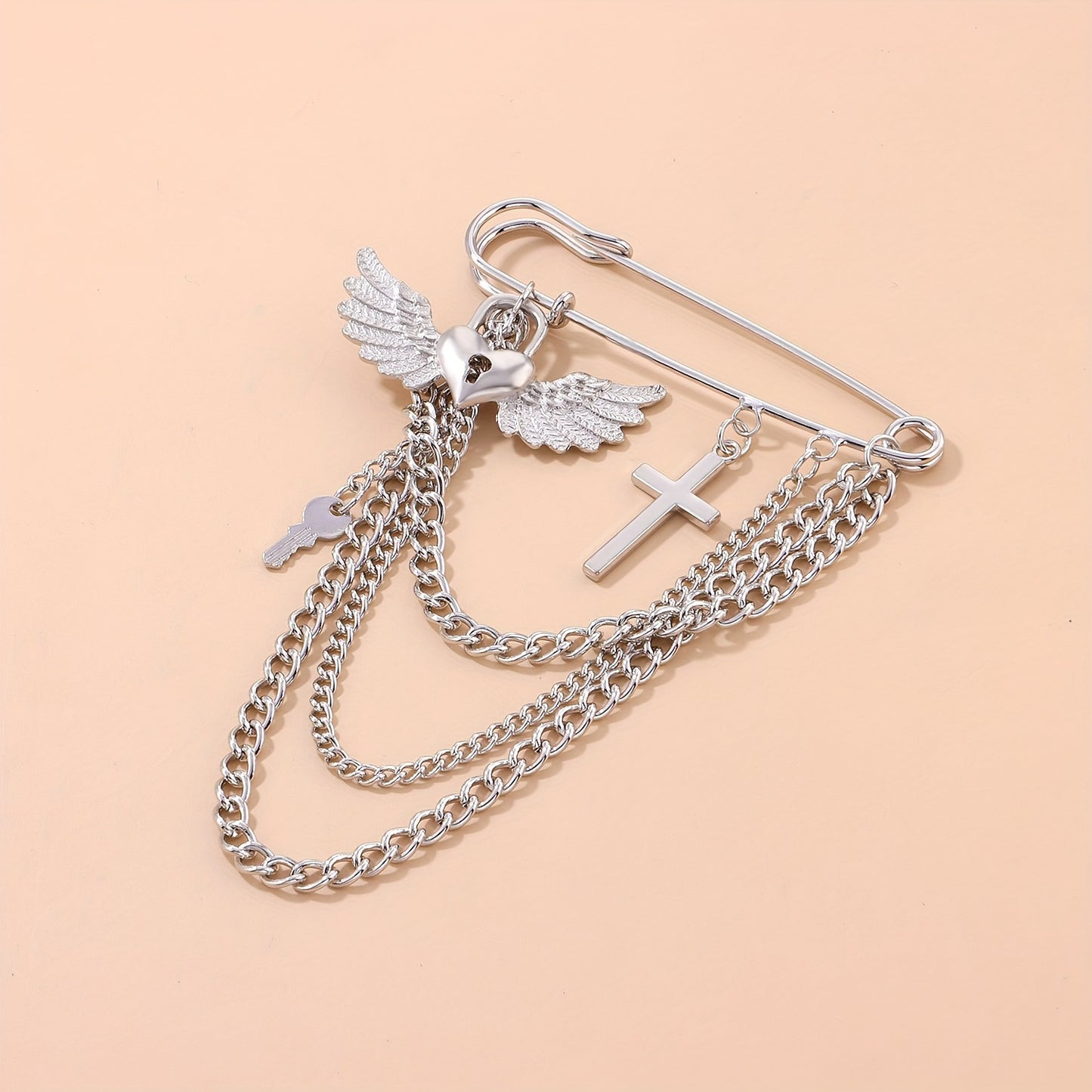 'call me catholic' decorative gothic safety pin