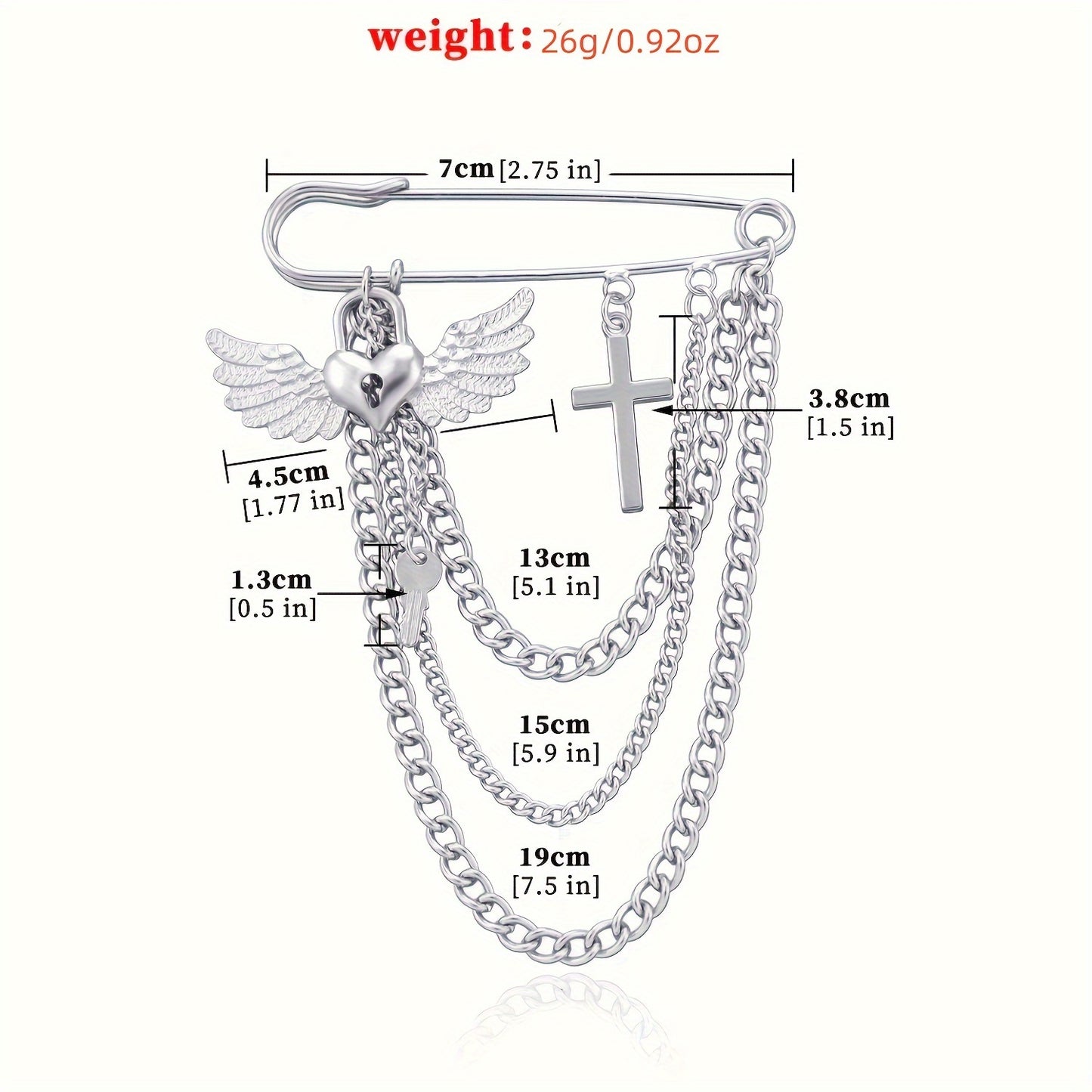 'call me catholic' decorative gothic safety pin