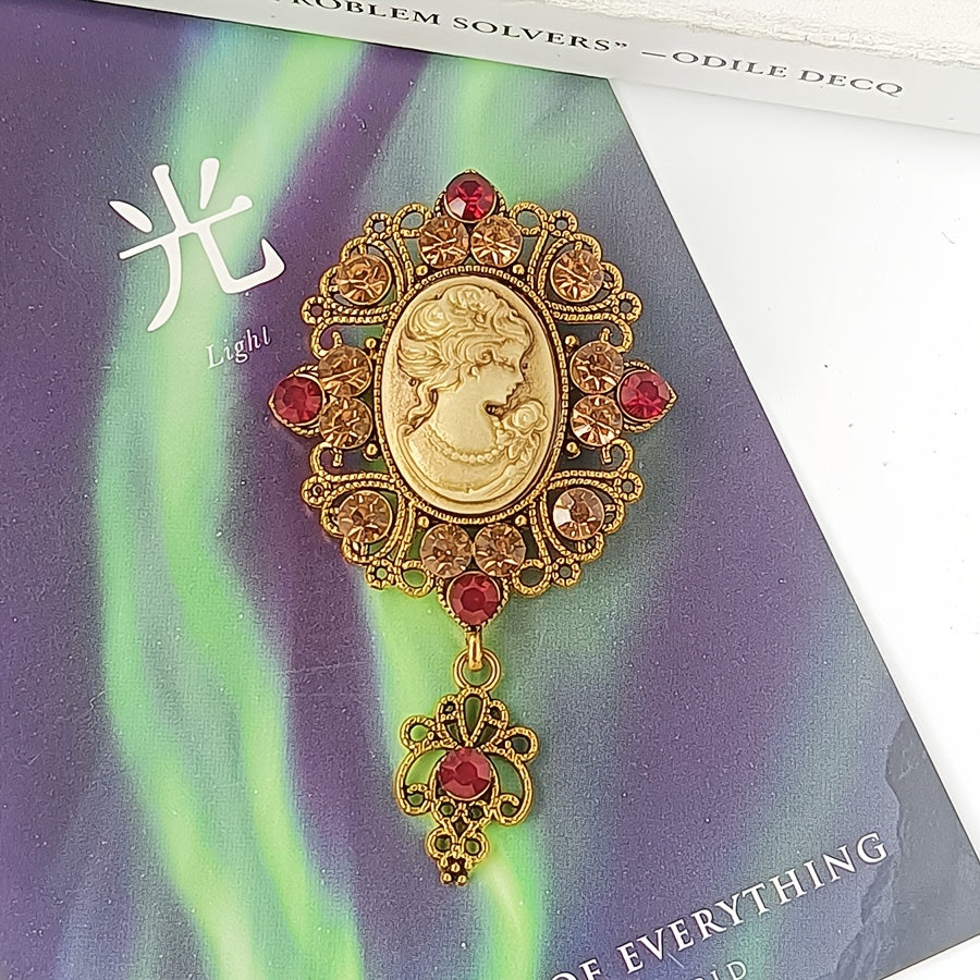baroque brooch portrait outfit adornment
